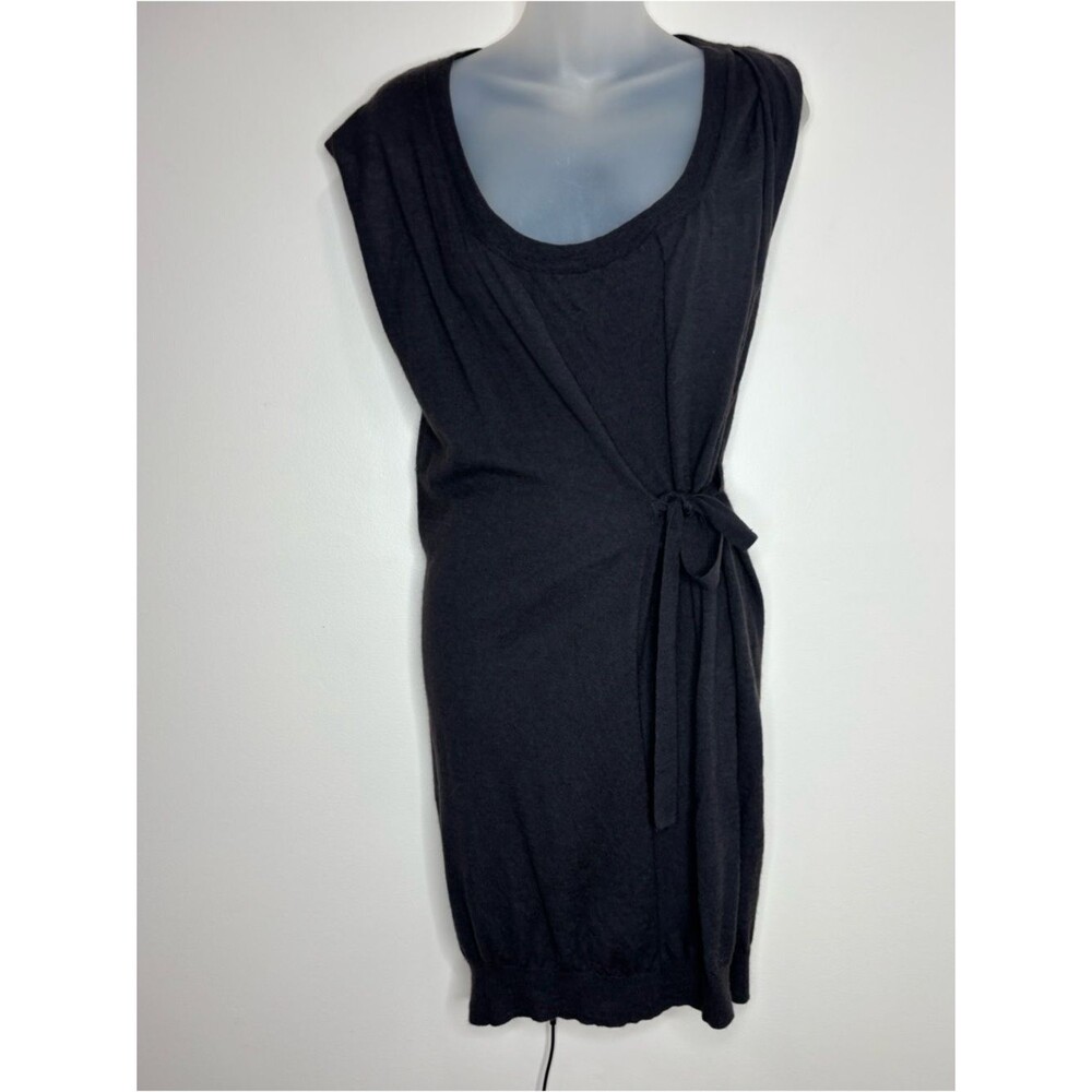 3.1 Phillip Lim Wool Cashmere Blend Grey Sleeveless Tie-Waist Midi Dress small